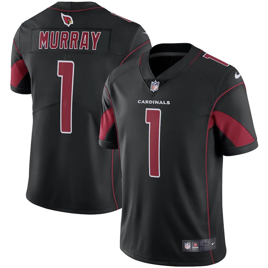 Men Arizona Cardinals 1 Kyler Murray Nike Black Color Rush Vapor Limited NFL Jersey